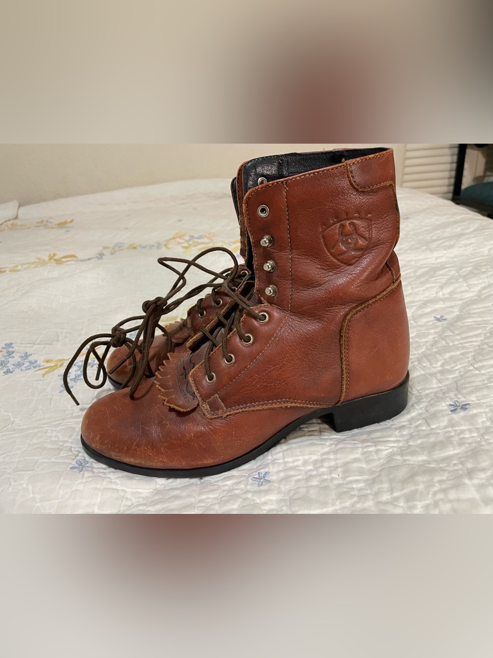 Ariat Brown Leather Lace up Boots